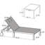 Chaise longue d'extérieur en métal avec table-89075497