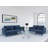 2-piece Chenille Upholstered Sofa Set Blue