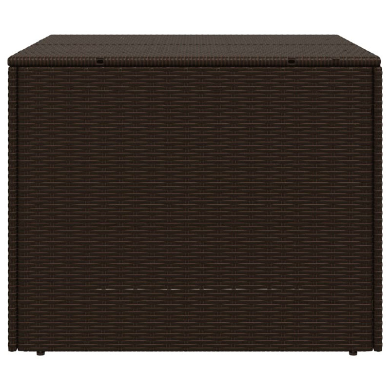 Water Resistant Poly Rattan Deck Box, Brown