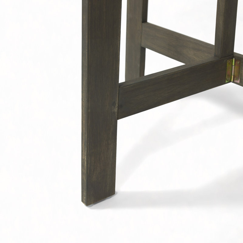Ensemble bistro pliant d'extérieur en bois d'acacia 3 pièces: résistant aux intempéries et peu encombrant