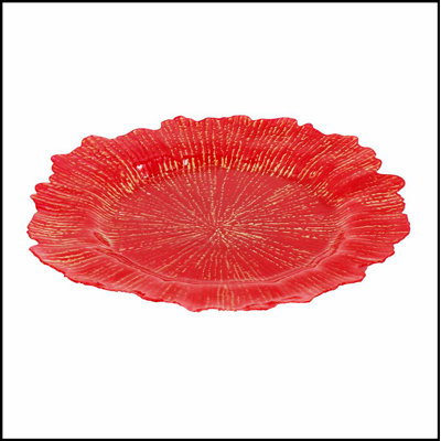8 Pack Reef Plastic Charger Plate, D13"