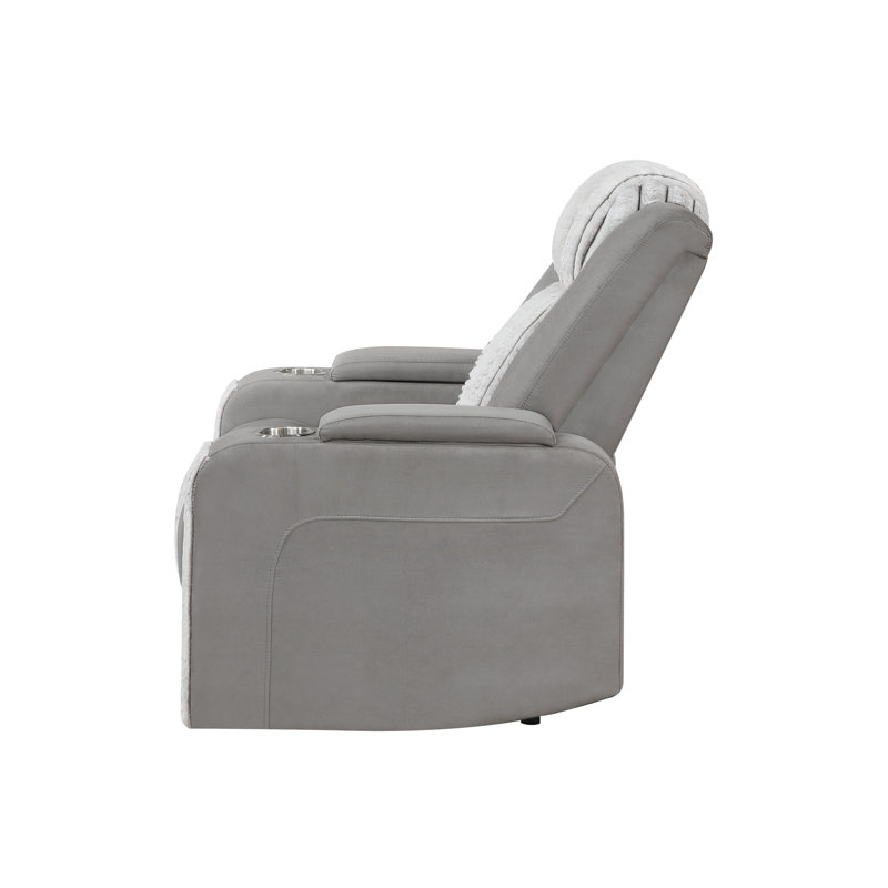 Fauteuil inclinable électrique gris U8000 avec appui-tête électrique et lumière DEL, Gris