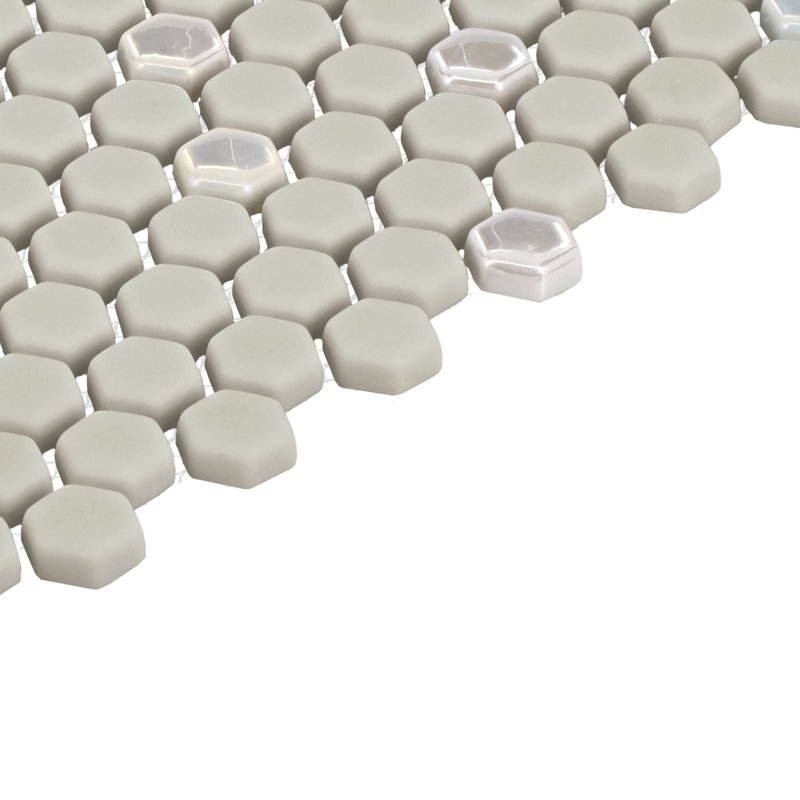 Mini mosaïque en verre hexagonale pour mur et plancher de 5/8 po Starcastle (ensemble de 15), Comète