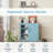 Blue Lockable Glass & Metal Door Storage Cabinet, 3-Tier Freestanding Locker Organizer with 2 Adjustable Shelves, Multipurpose Unit for Home, Entryway, Hallway, 33"H x 29.5"W x 13.8"D-675820434