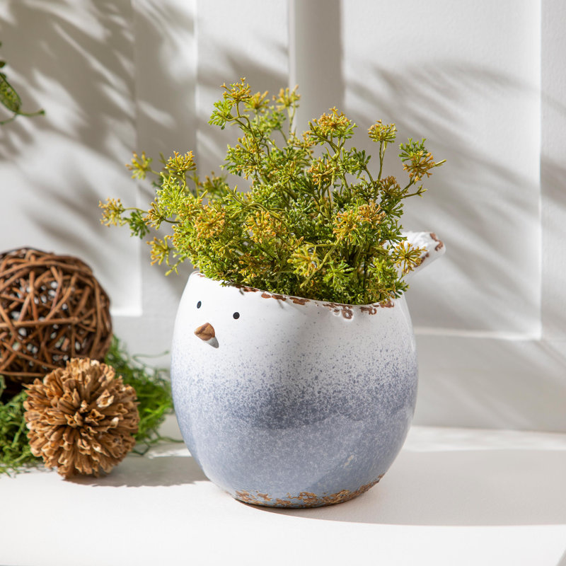 Jardinière en céramique Blue Chubby Bird