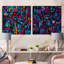 Clydene - Ensemble de 2 collages de formes carrées abstraites-101855789-101855785