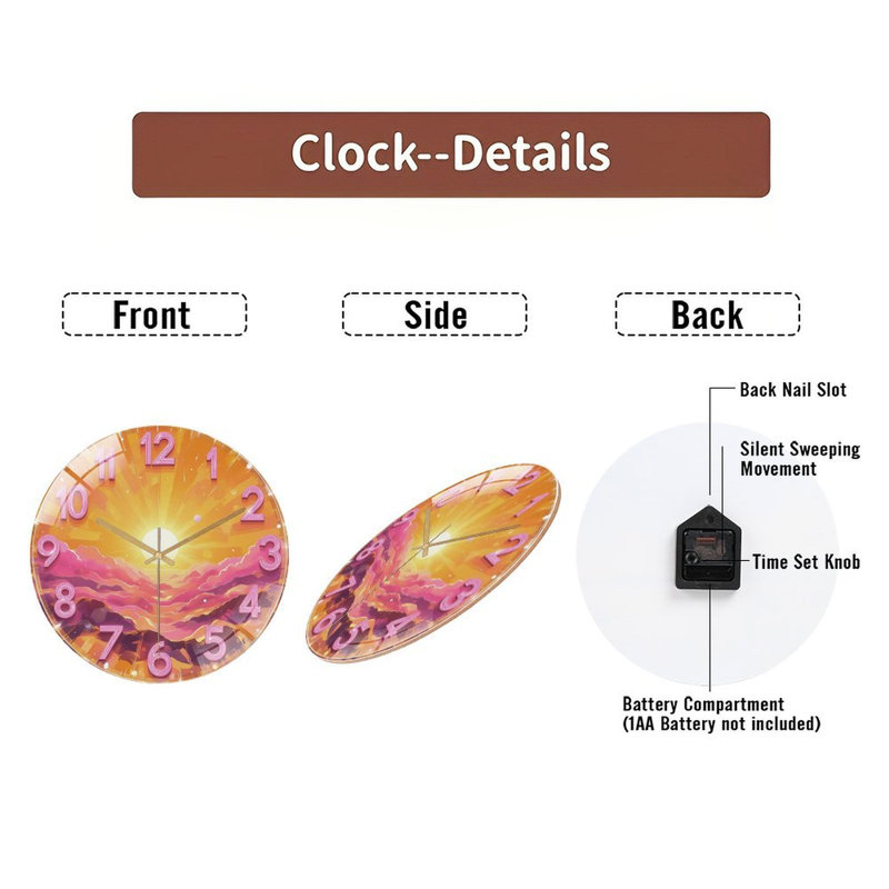 Horloge murale 12 po