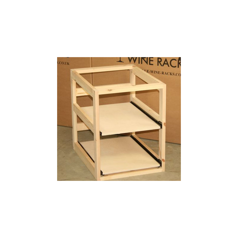 Duke 24 Bottle Floor Wine Bottle Rack, Natural Pine