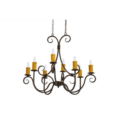 Lustre classique à 8 lumières de style bougie Lowall
