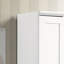 Armoire blanche de 23 po avec panneau encadré et 4 tablettes réglables - panneau, tablettes pratiques