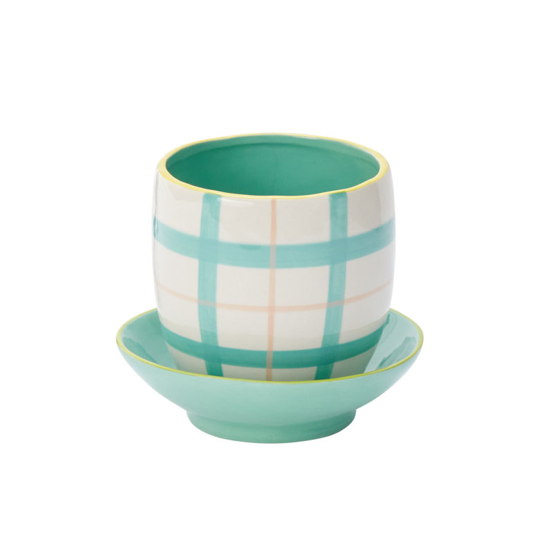 Pot avec soucoupe Bertie 6,5 po x 5,5 po