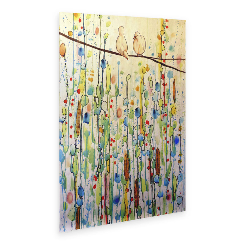 Art flottant en aluminium brossé «Toi et moi» de Sylvie Demers