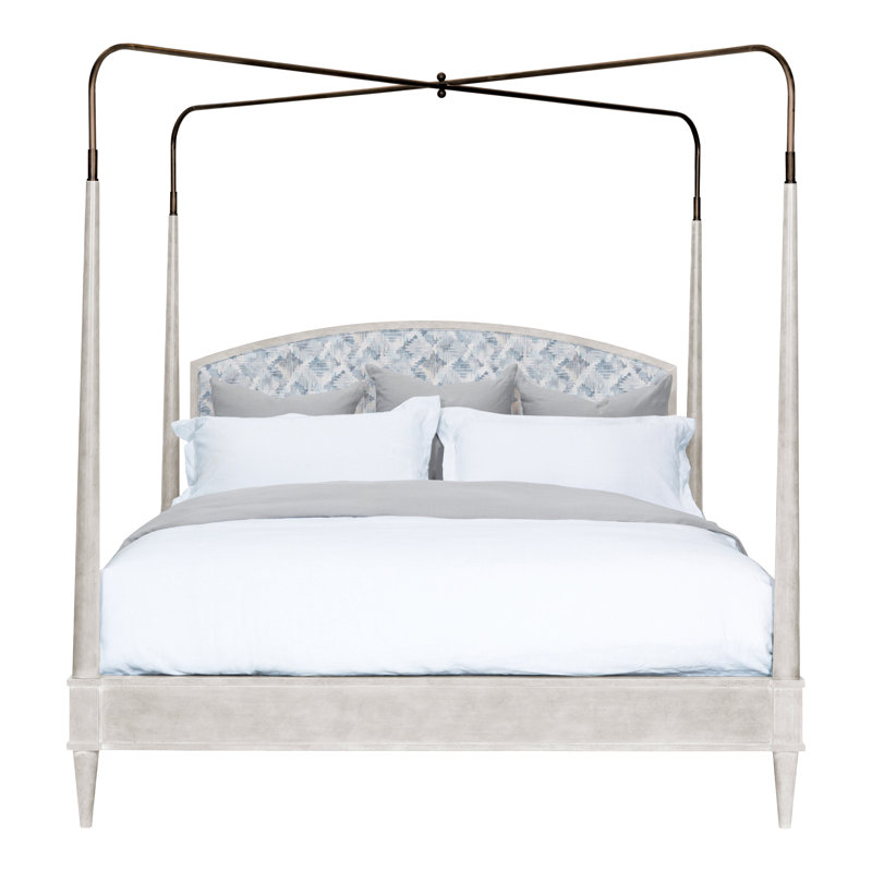 Anderkit Upholstered Canopy Bed, Worthy Snow, Casa Blanca
