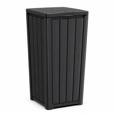 Cachette en résine pour le rangement des déchets à l'extérieur