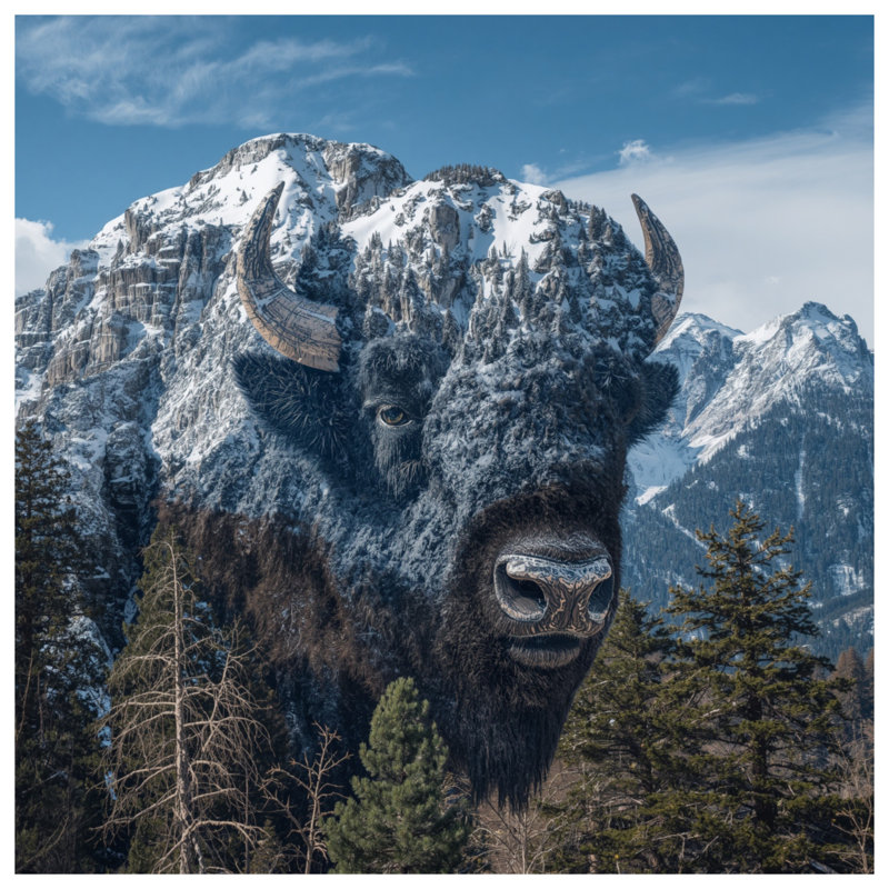 Édredon Mountain Bison Illusion, Simple extra long