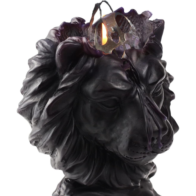 Bougie fantaisie à tête de lion
