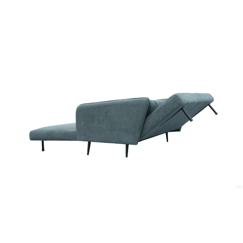 61"W Fabric Convertible Loveseat Sleeper With Pillows, Green