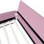 Lit de jour double en velours rose et blanc avec escalier, rangement avec vérin à gaz et confort - Maximiser les garde-corps