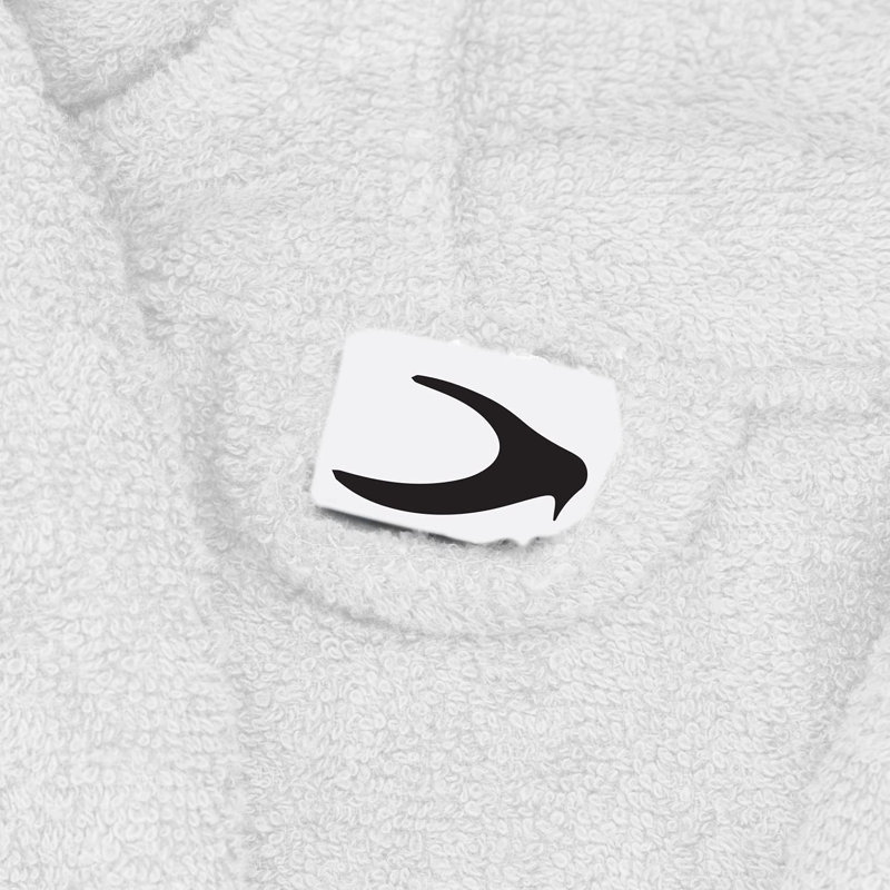 Cotton Terry Cloth Above Knee Bathrobe with Pockets, White