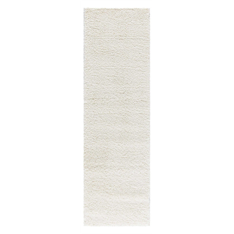 Tapis ivoire Sunny Shag, Tapis de couloir 2 pi 2 po x 7 pi 6 po