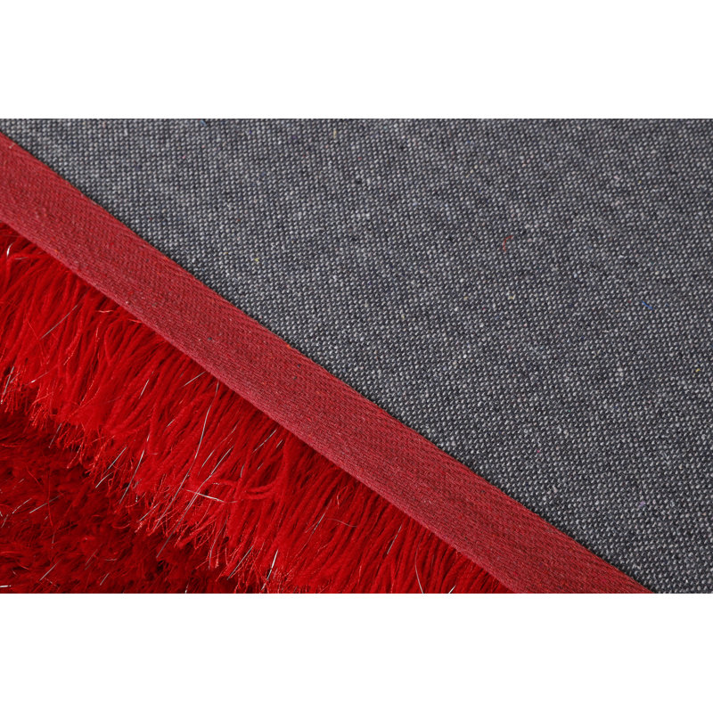 Tapis à poil long rouge Castlebourne, Rectangle 2'5" x 4'5"