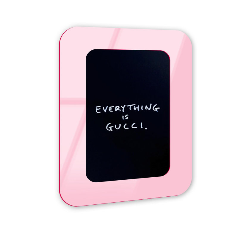 Everything is  Acrylic Wall Frame by NOTORIART, Pink, 27.5" H x 19.5" W, Wavy