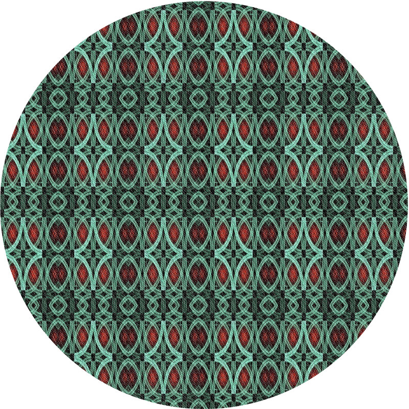 Geometric Indoor Rug, Round 6'