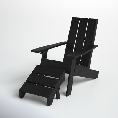 Byrnes Plastic Adirondack Chair with Ottoman