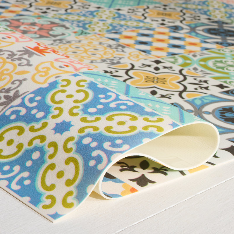 Tapis de cuisine en vinyle, Rectangle 2 pi 2 po x 3 pi 3 po