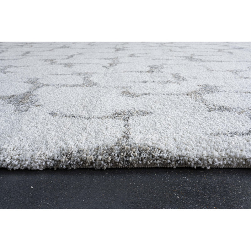 Tapis en polypropylène beige, brun, gris anthracite, ivoire et blanc Granada