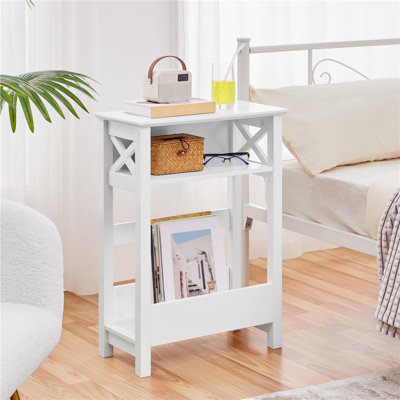 Narrow Side Table with Storage