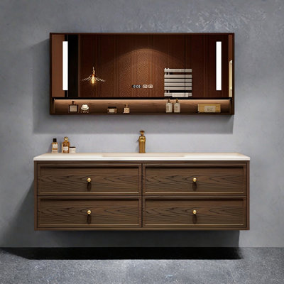 Armoire de salle de bain de style moyen-antique