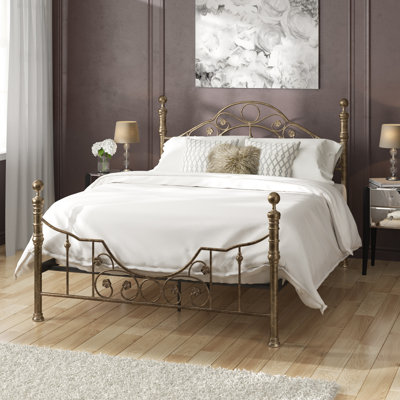 Haiden Steel Open-Frame Bed with Mattress