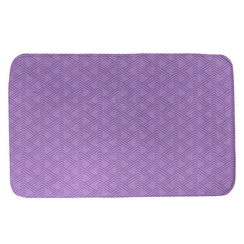 Tapis pour salle de bain Zig Zag, Violet, l 21 po x L 34 po
