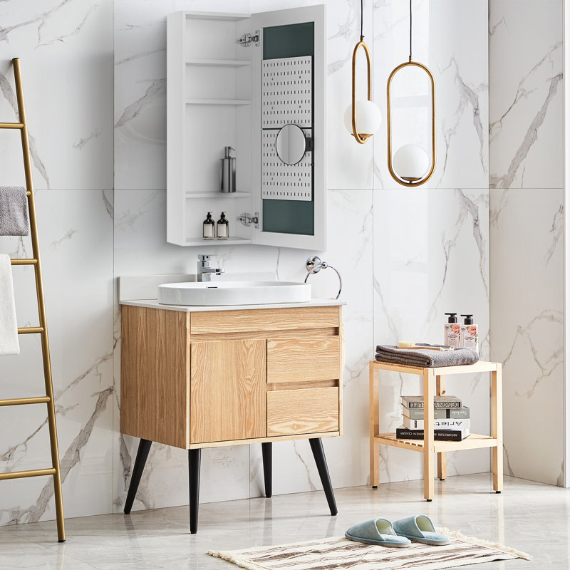 Armoire à pharmacie avec miroir l 14,5 po l 35,5 po Nichelle