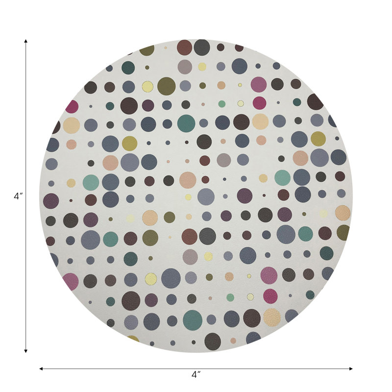Mod Confetti Sophisticate Vegan Leather Round Coasters, Sophisticate