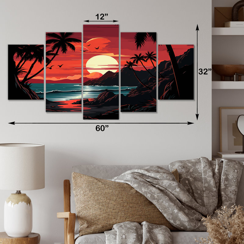 Coucher de soleil rouge "Bold Landscape"
