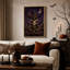 Impression sur toile mauve, crâne de cowboy-411717417