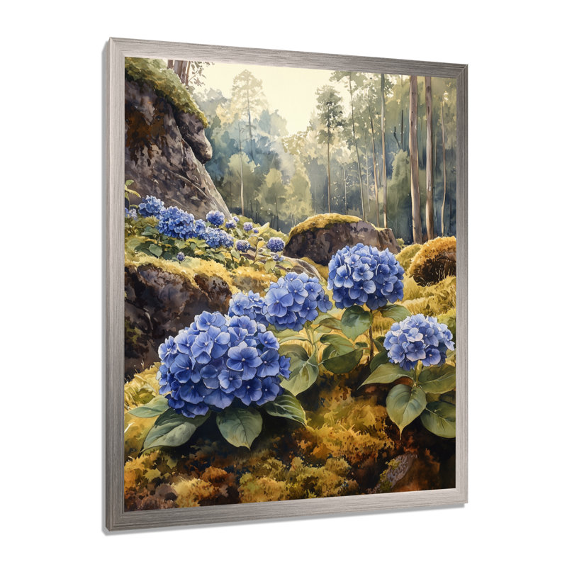 Francine - impressions sur toile florales, H 32 po x l 16 po, Argent argent, Reproduction encadrée d'une seule photo