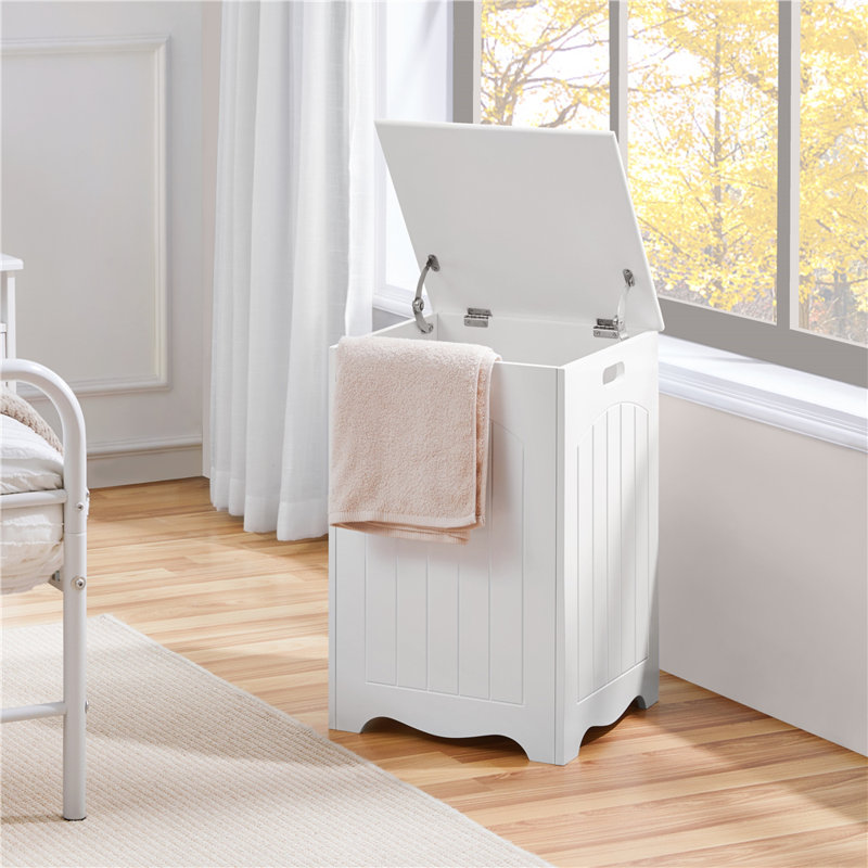  40x40cm Large Square Laundry Hamper  with Hinged Lid Laundry Sorter