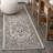 Nate Boho Medallion Textured Weave Gray/Black Indoor/Outdoor Rug-1970437785