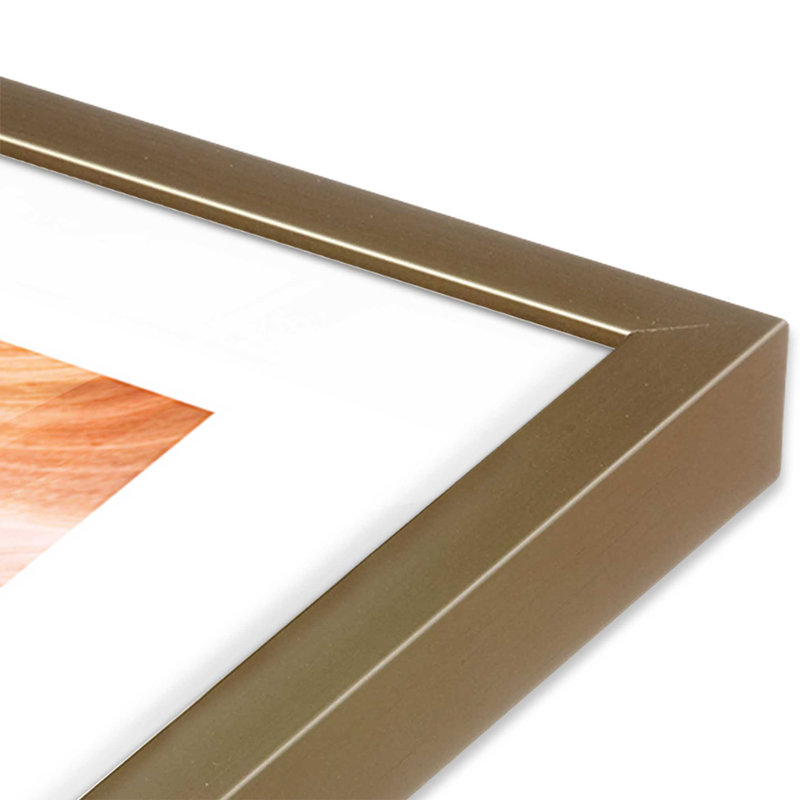 Sculpted by Time v3 Rolled Print, Brushed Gold Picture Framed, 14" H x 11" W x 1.25" D