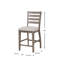 Tabouret de comptoir avec assise rembourrée Flux Ladder