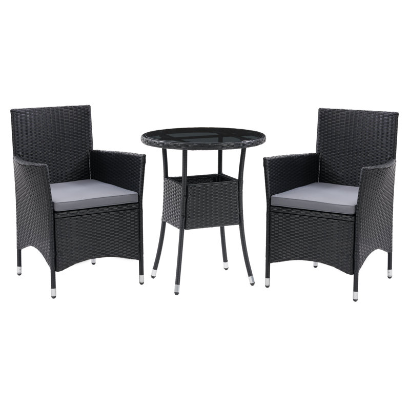 Ensemble bistro pour l'extérieur 2 personnes avec coussins Loizzo