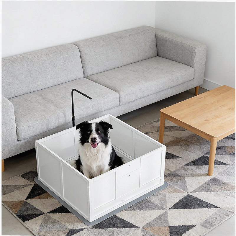 Boîte pour chien spacieuse, boîte de mise bas spacieuse, boîte pour animal de compagnie, H 19,8 po x l 41 po x P 39,3 po