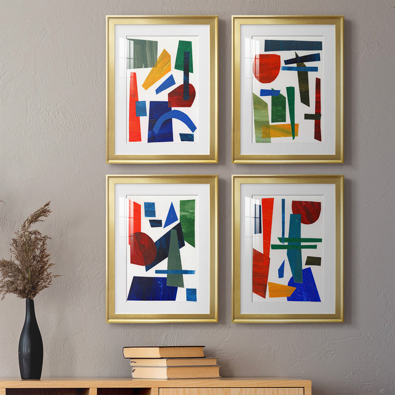 Colorful Shapes I " Colourful Shapes I " 4 - Pieces