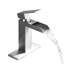 Robinet pour salle de bain - Poignée simple en nickel brossé avec bonde escamotable-121629357