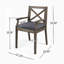 2 chaises de salle à manger en bois avec coussins 2 pièces