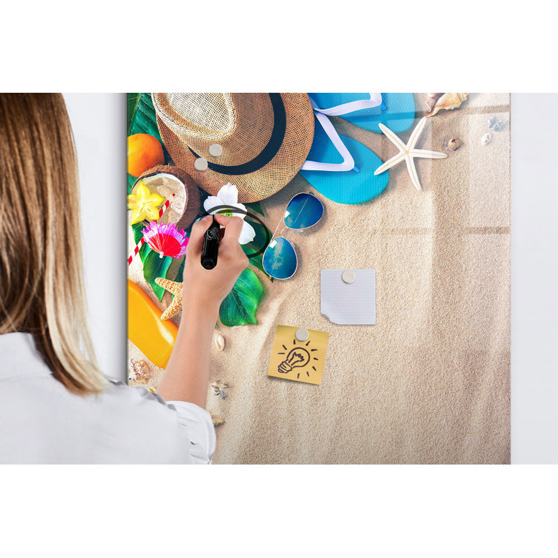 Magnetic Glass Photo Memo Board