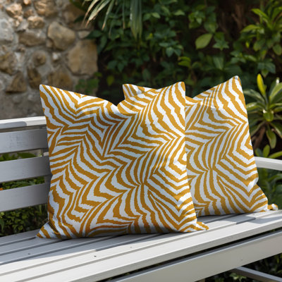 Coussin intérieur / extérieur à imprimé zébré Lola
